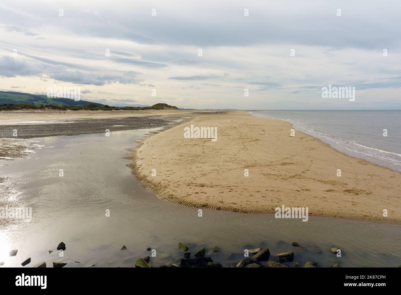 Talacre Beach a Point of Ayr in Flintshire la parte più settentrionale del Galles è un sito di interesse scientifico speciale e una riserva naturale Foto Stock