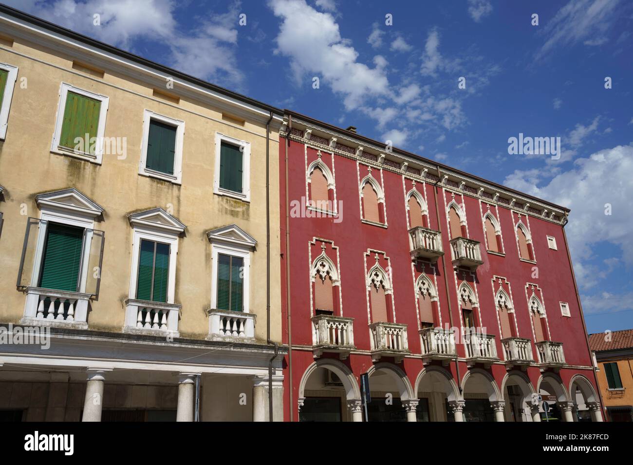 Edifici storici di Adria, in provincia di Rovigo, Veneto, Italia Foto Stock
