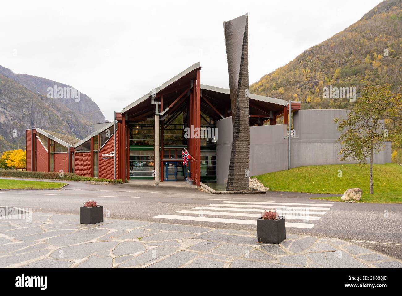 Vestland County, Norvegia - 12 ottobre 2022: Norwegian Nature Center nella contea di Vestland, Norvegia. Foto Stock