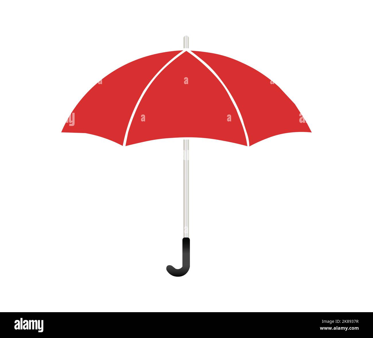 Icona a forma di ombrello colorata isolata su sfondo bianco. Illustrazione Vettoriale