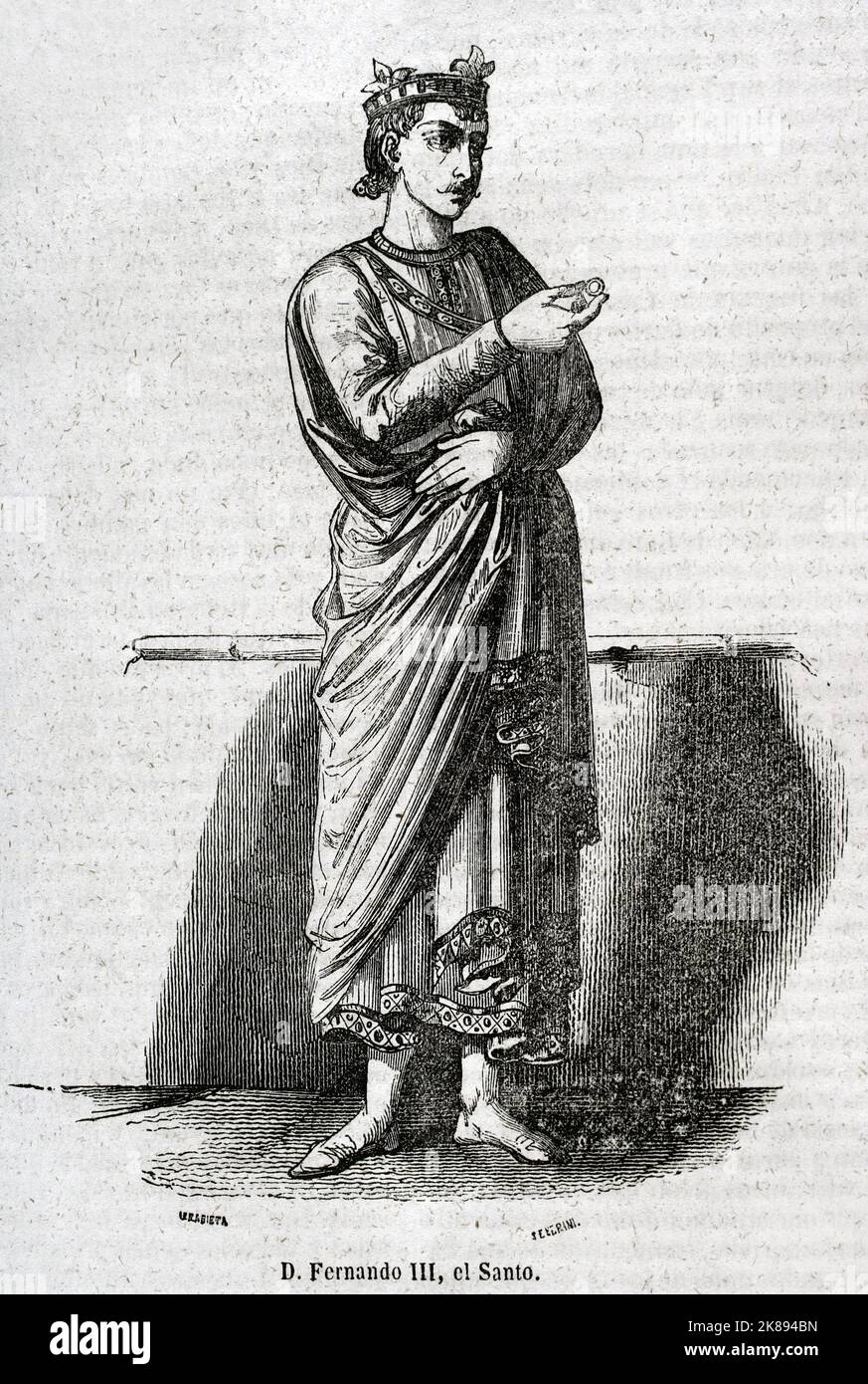 Re Ferdinando III di Castiglia, chiamato il Santo. Foto Stock