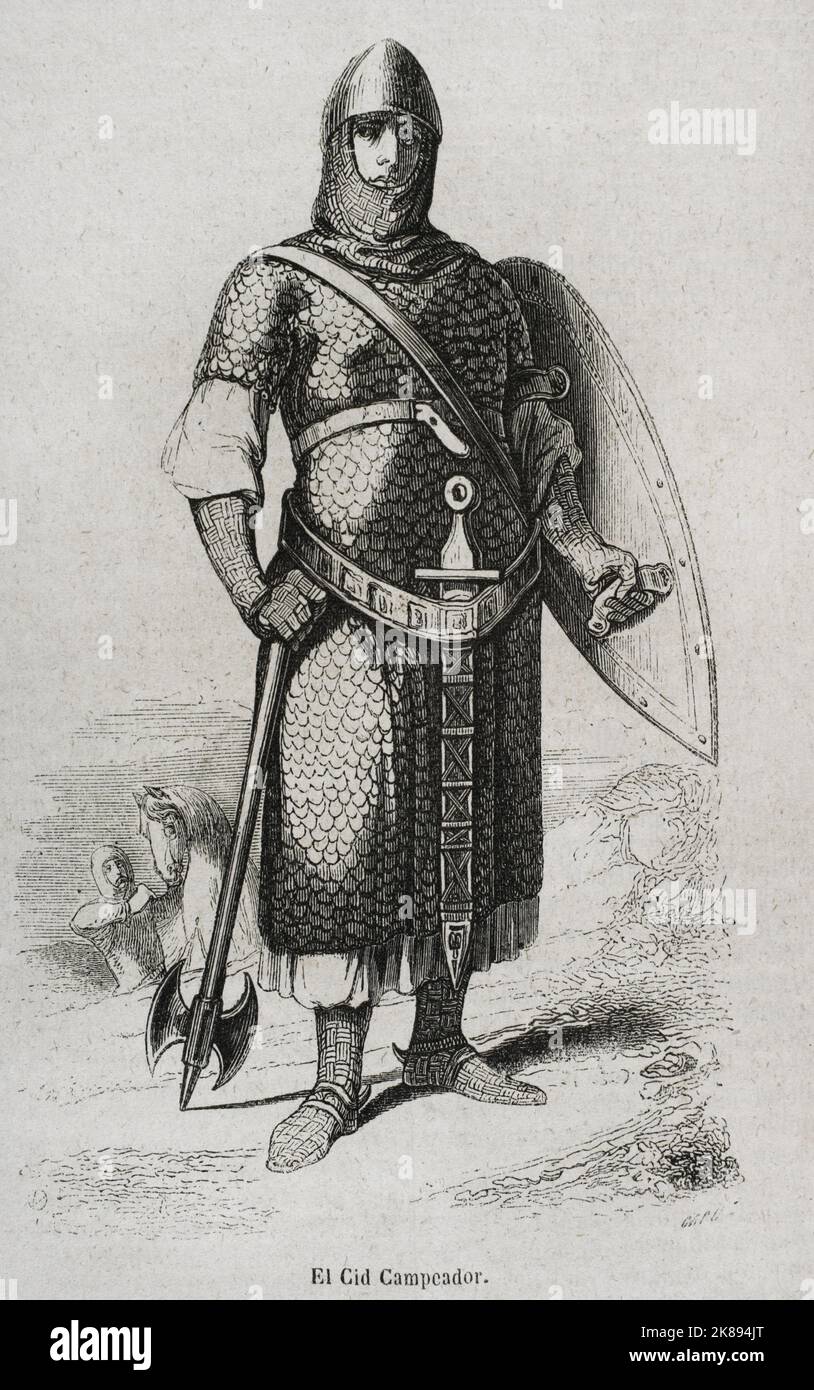 Rodrigo Diaz de Vivar, conosciuto come El Cid Campeador. Foto Stock