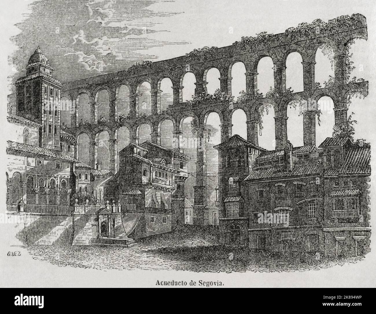 Acquedotto romano. Foto Stock