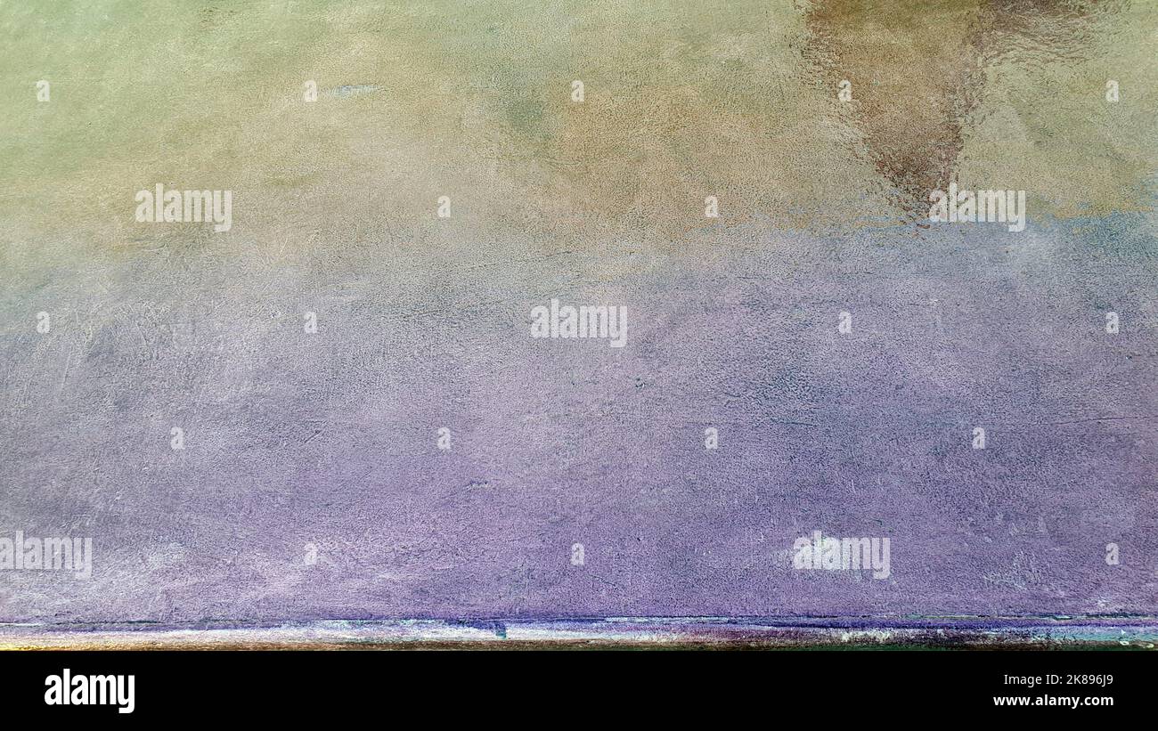 Astrazione, sfondo artistico, strisce di verde e viola Foto Stock