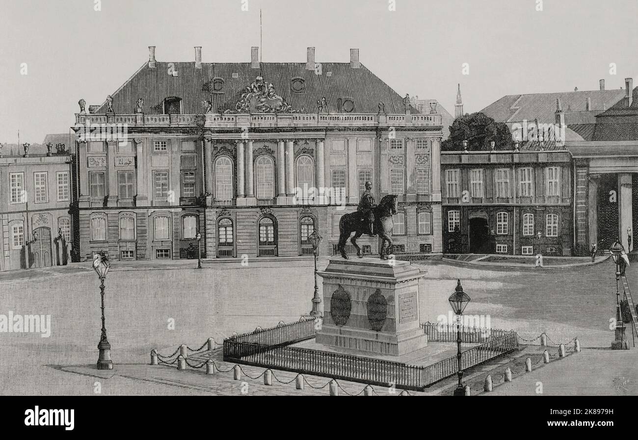 Amalienborg Palace. Foto Stock