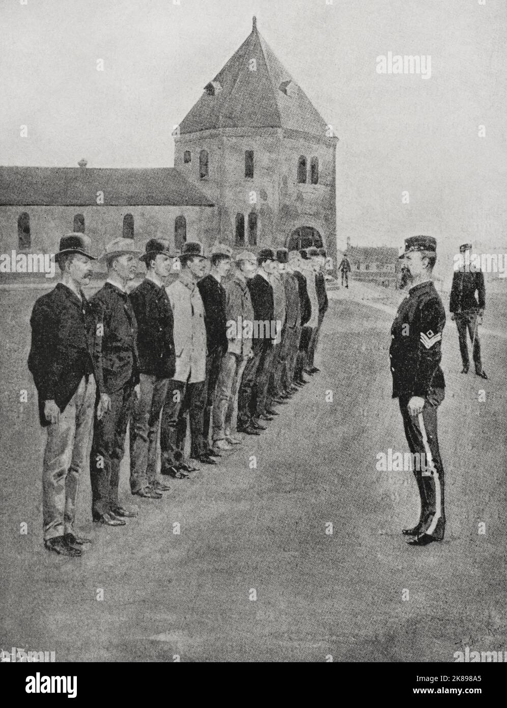 Preparativi di guerra a seguito del naufragio del 'Maine'. Foto Stock