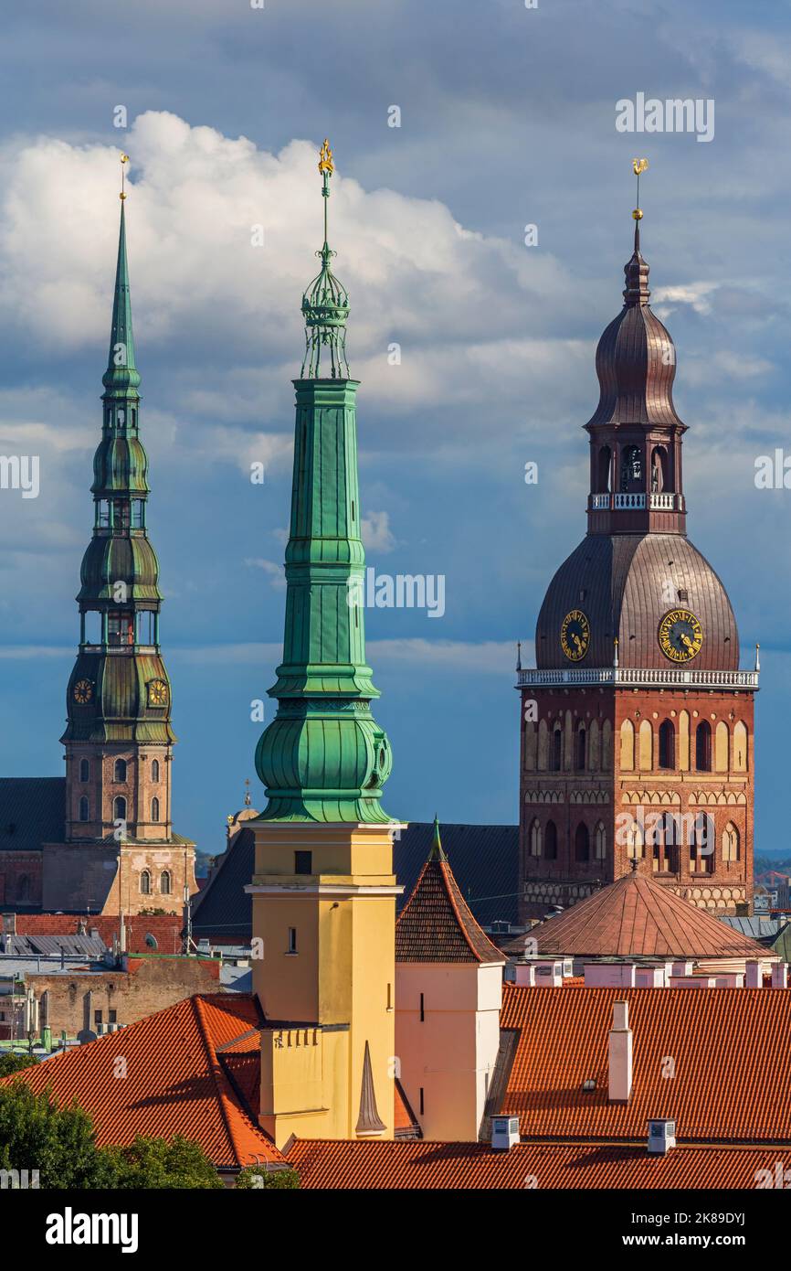 Guglie della Chiesa, riga, Lettonia, Europa Foto Stock