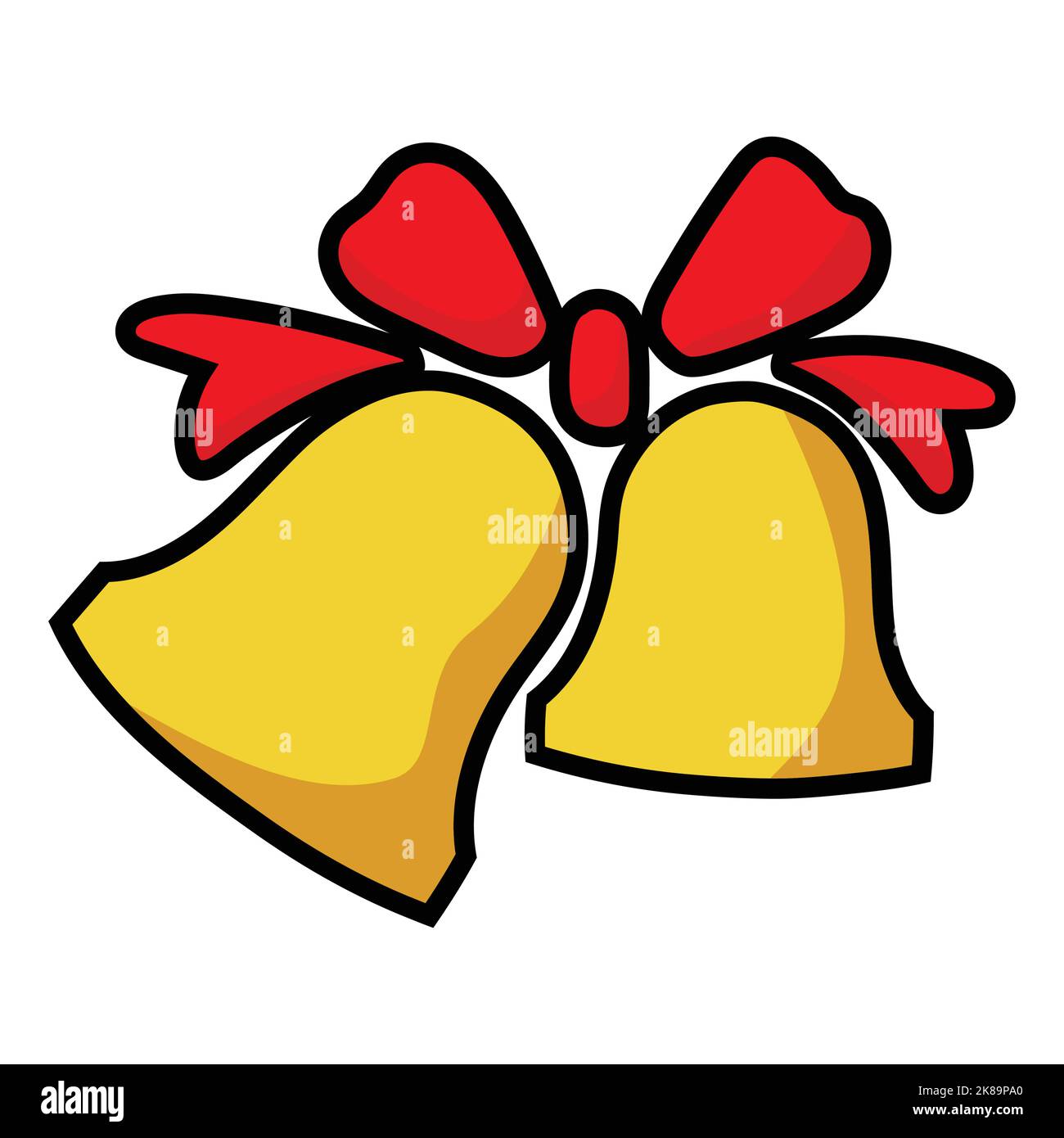 Isolato campana di Natale Illustrazione, Vector Illustrazione per Natale e felice anno nuovo elemento Illustrazione Vettoriale