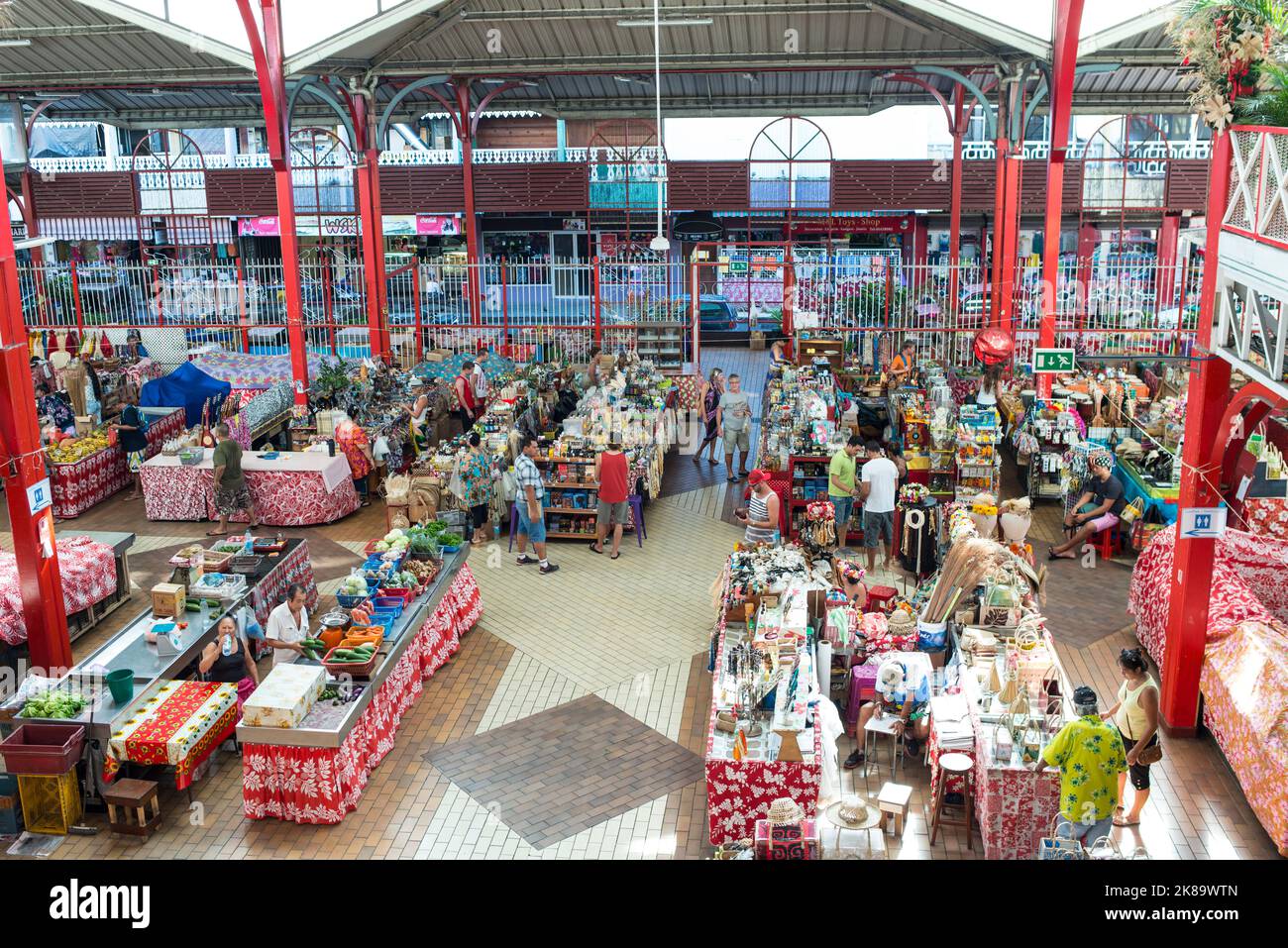 Mercato colorato, Polinesia Francese Foto Stock