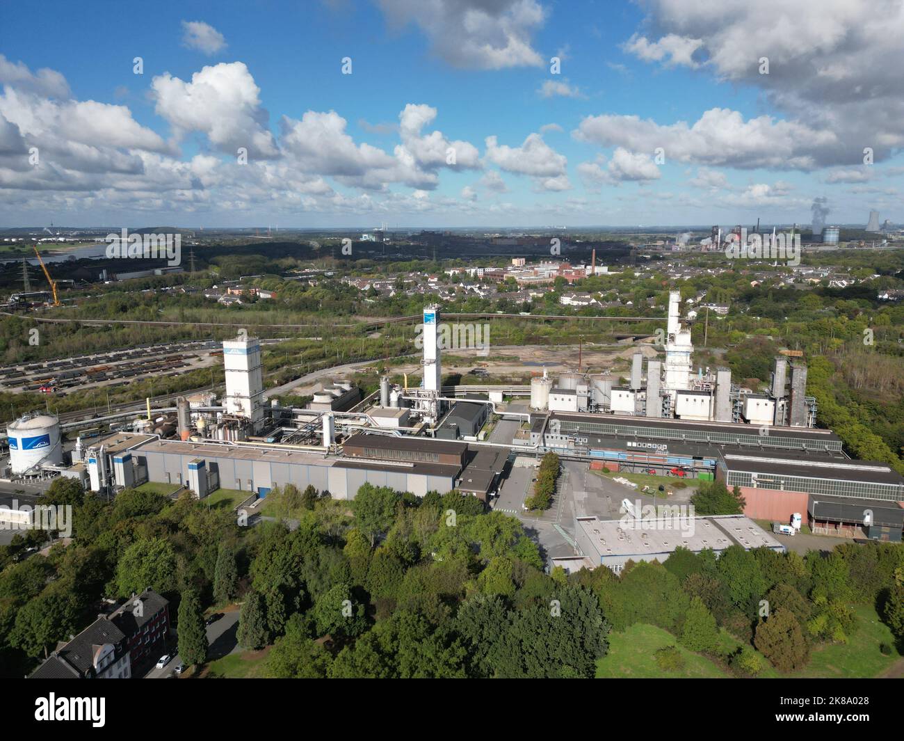 Impianto di separazione dell'aria, Duisburg Foto Stock