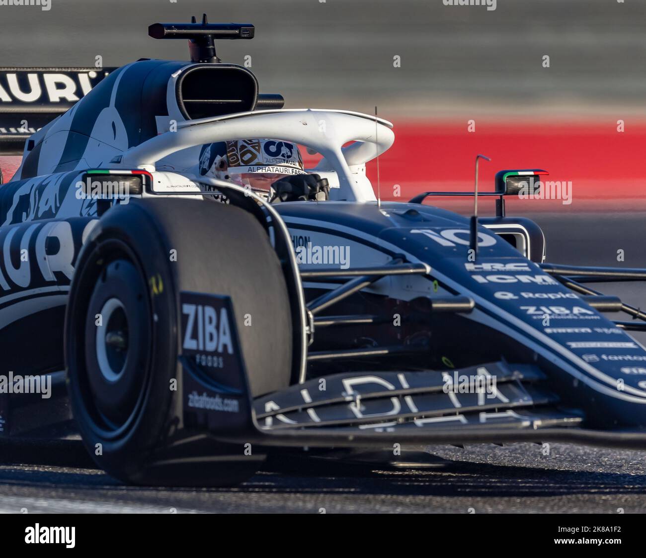 United Stated Grand Prix, Austin Texas, 21nd ottobre 2022, Pierre Gasly dalla Francia compete per la Scuderia Alphatauri. Turno di prove libere del campionato di Formula 1 2022. Foto Stock