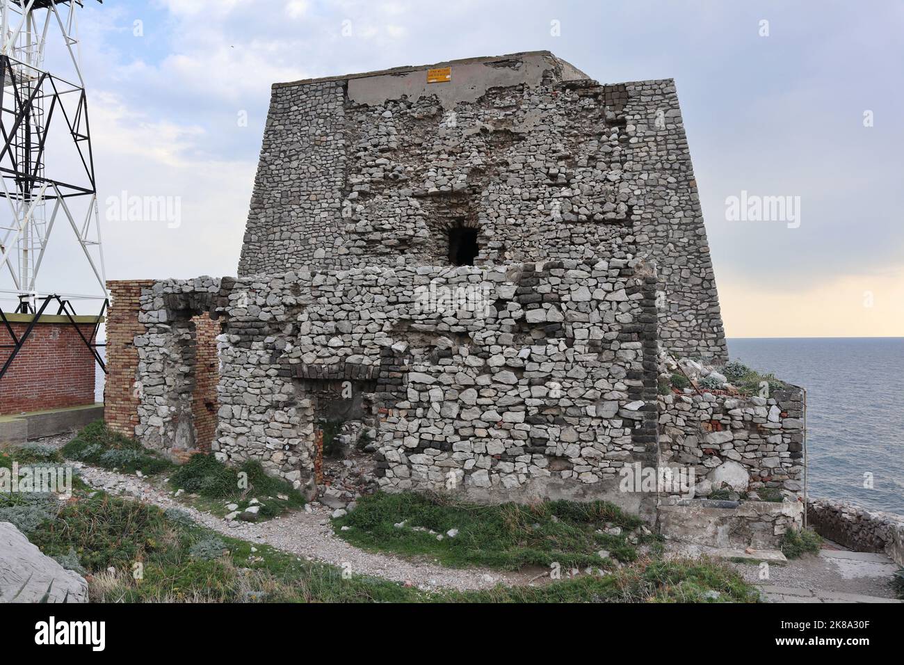 Massa Lubrense - Torre Minerva a Punta Campanella Foto Stock