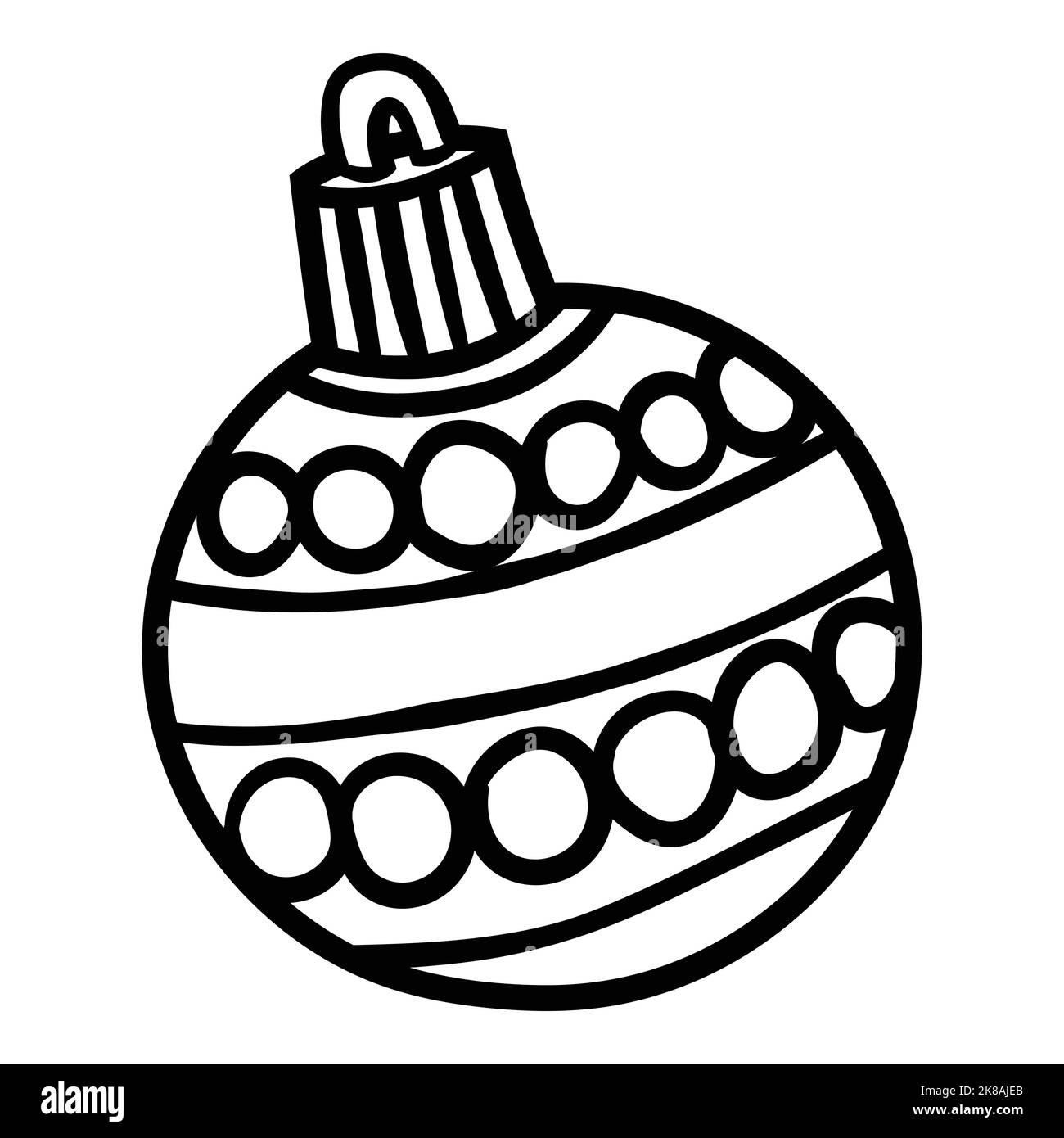 Illustrazione vettoriale isolata della sfera di Natale Illustrazione Vettoriale