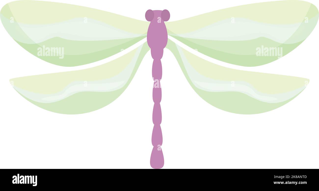 Dragonfly insetto icona vettore cartoon. Ala estate. Drago del mosca Illustrazione Vettoriale