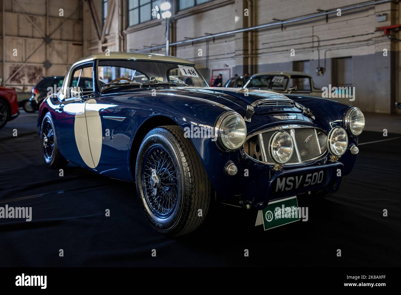 1958 Austin Healey 100-6 ‘MSV 500’ presso lo Historics Classic & Sportscar Auctioneers tenutosi presso il Bicester Heritage Centre il 24th settembre 2022 Foto Stock