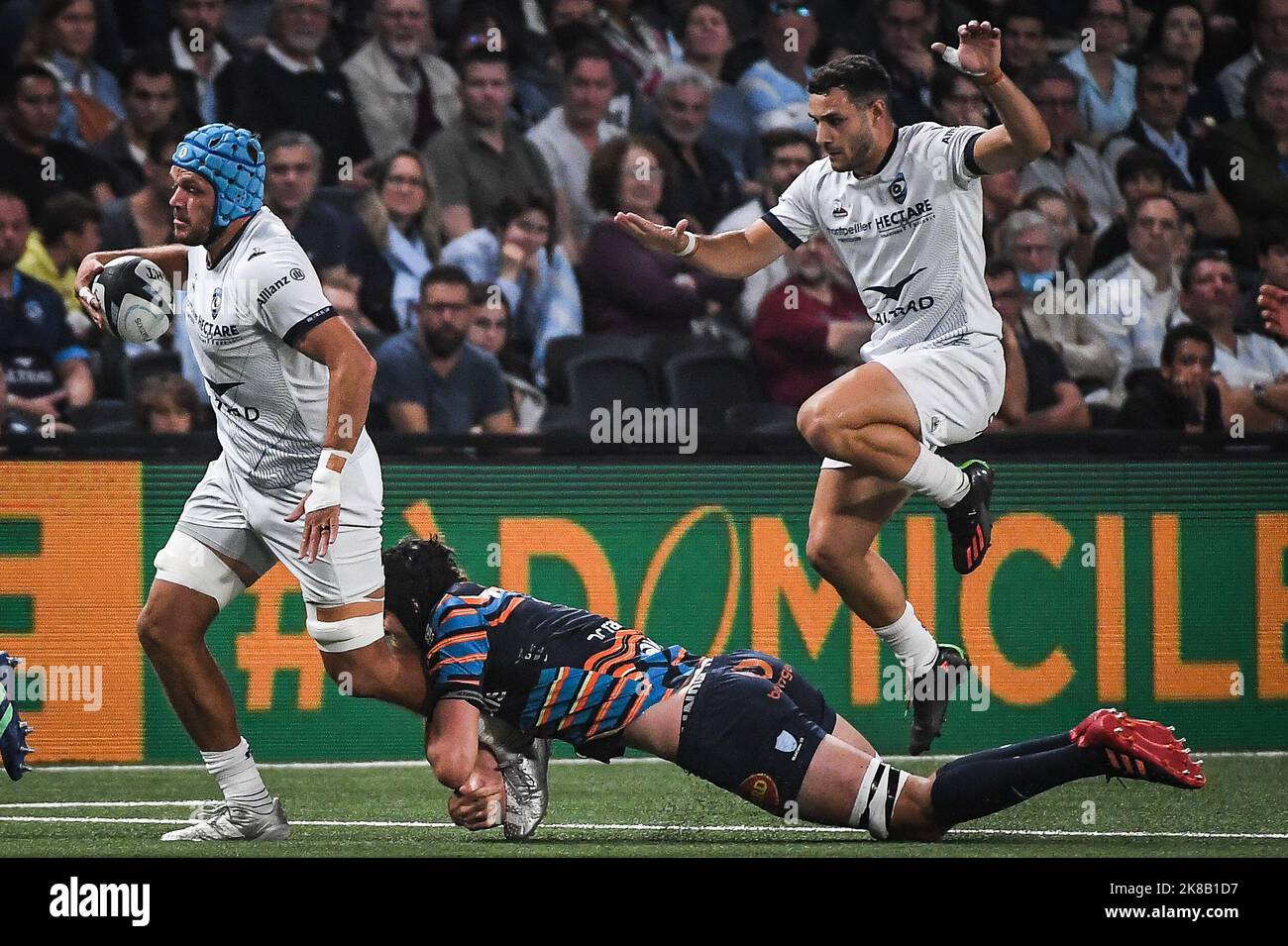 Nanterre, Francia, Francia. 22nd Ott 2022. Zach MERCER di Montpellier durante la TOP 14 match tra Racing 92 e Montpellier Herault Rugby alla Paris la Defense Arena il 22 ottobre 2022 a Nanterre vicino a Parigi, Francia. (Credit Image: © Matthieu Mirville/ZUMA Press Wire) Foto Stock