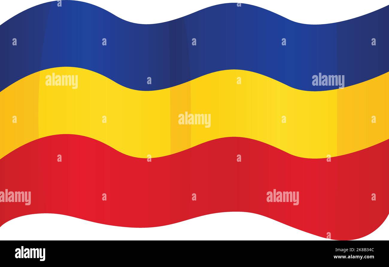 Romania icona cartone animato vettore. Bandiera rumena. Mappa del paese Illustrazione Vettoriale