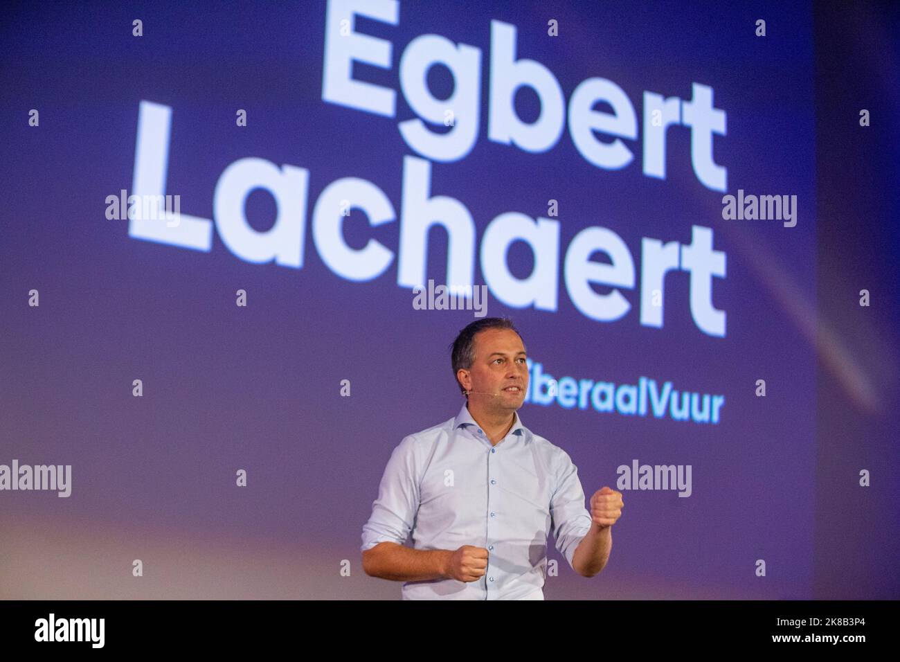 Egbert Lachaert di Open VLD, nella foto del quarto congresso del partito politico 'Liberaal Vuur' di Open VLD a Kinepolis Bruxelles, sabato 22 ottobre 2022. FOTO DI BELGA NICOLAS MAETERLINCK Foto Stock