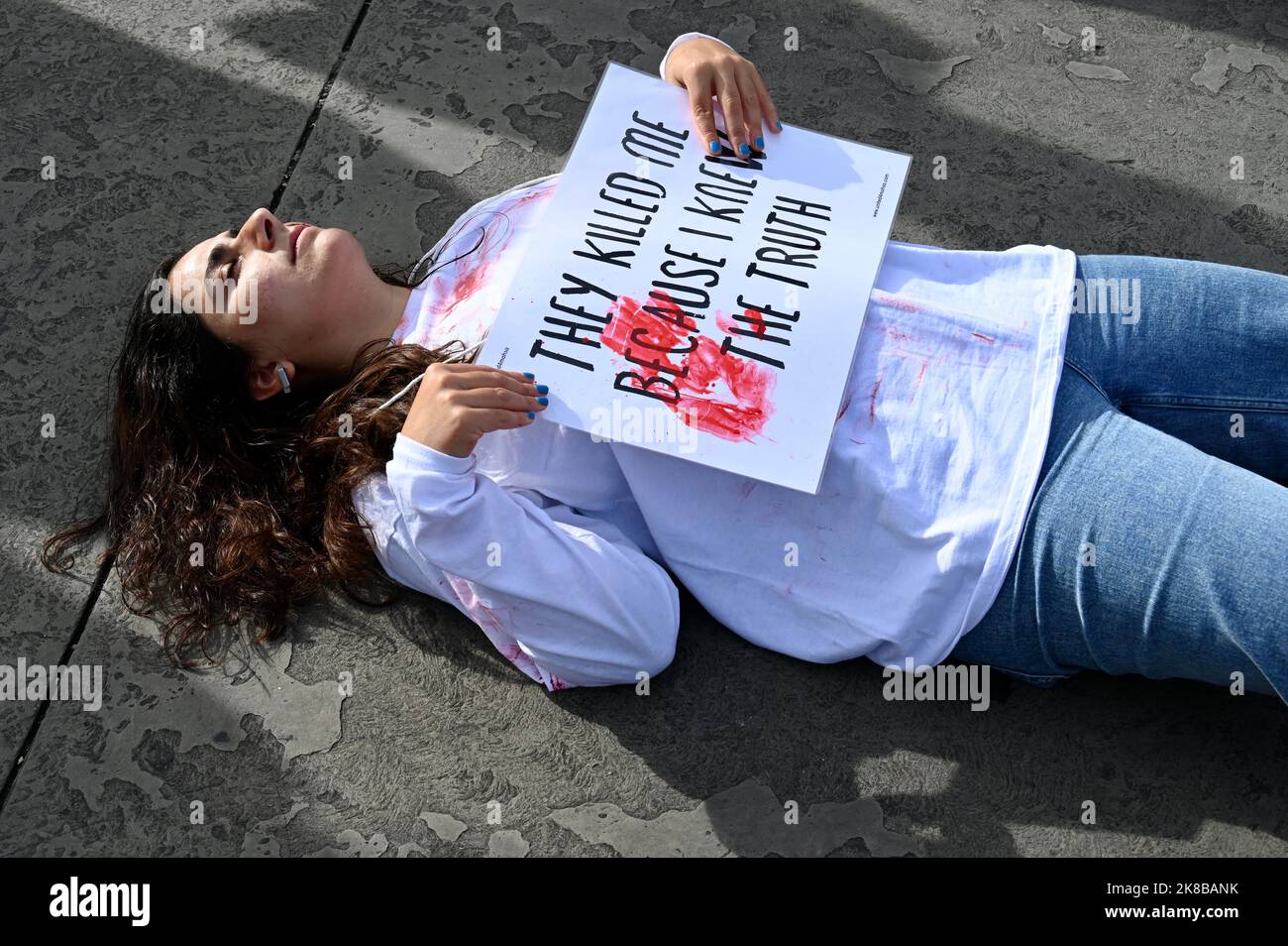 Londra, Regno Unito. 22nd Ott 2022. Le proteste sono continuate nel centro di Londra dopo la morte di Mahsa Alnini per mano della polizia morale a Teheran, in Iran. Credit: michael melia/Alamy Live News Foto Stock