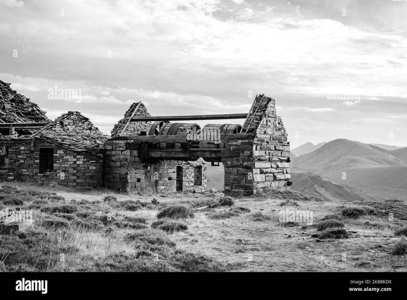 Dinorwic Slate Quarry, situata tra i villaggi di Dinorwig e Llanberis, Snowdonia, Galles del Nord, Regno Unito. Foto Stock