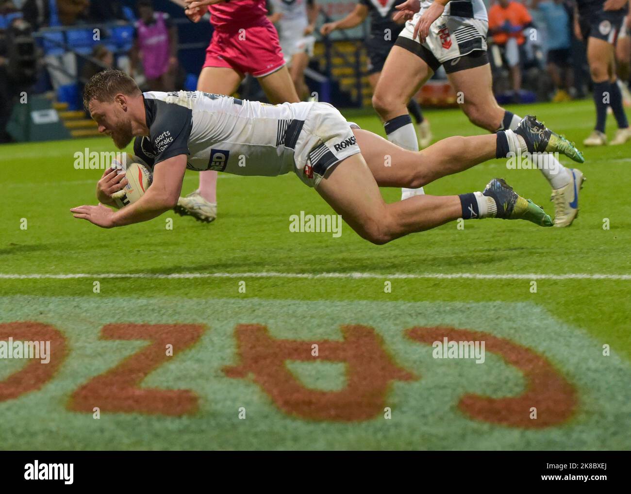 Bolton, Regno Unito il 22 ottobre 2022. Inghilterra V Francia : Coppa del mondo di rugby University of Bolton Stadium, Bolton, UK durante la Coppa del mondo di rugby 2021 una partita tra Inghilterra V Francia presso l'Università di Bolton Stadium, Bolton, UK il 22 ottobre 2022 . ( Credit: Craig Cresswell/Alamy Live News Foto Stock