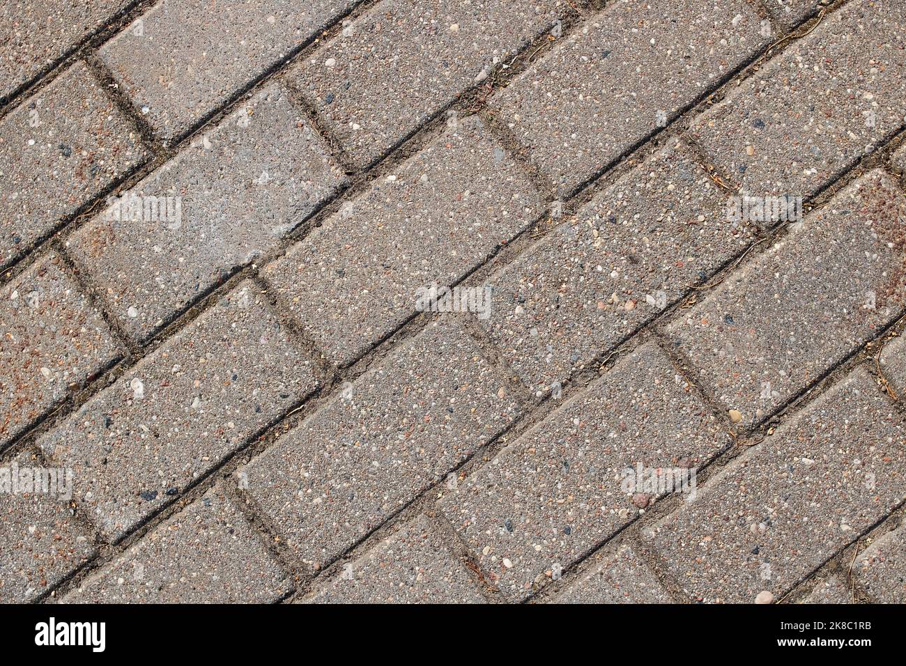 Lastre di pavimentazione rettangolari primo piano, sfondo o consistenza Foto Stock