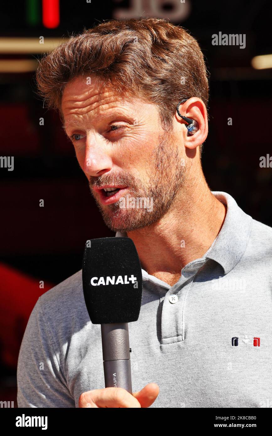 Austin, Texas, Stati Uniti. 22nd Ott 2022. Romain Grosjean (fra) con Canal+ 22.10.2022. Campionato del mondo Formula 1, Rd 19, Gran Premio degli Stati Uniti, Austin, Texas, USA, Qualifiche. Il credito fotografico dovrebbe essere: XPB/immagini dell'Associazione Stampa. Credit: XPB Images Ltd/Alamy Live News Foto Stock