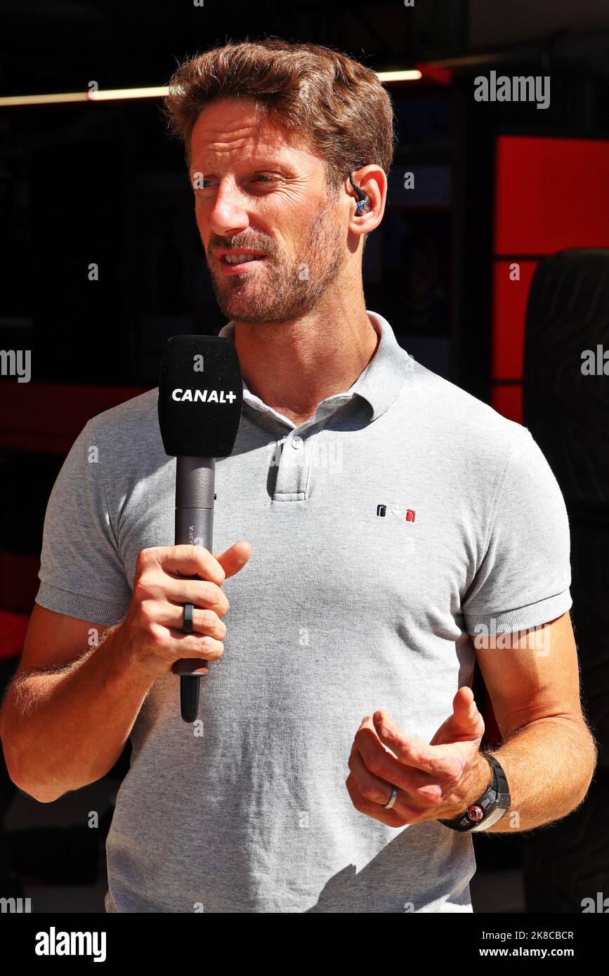 Austin, Texas, Stati Uniti. 22nd Ott 2022. Romain Grosjean (fra) con Canal+ 22.10.2022. Campionato del mondo Formula 1, Rd 19, Gran Premio degli Stati Uniti, Austin, Texas, USA, Qualifiche. Il credito fotografico dovrebbe essere: XPB/immagini dell'Associazione Stampa. Credit: XPB Images Ltd/Alamy Live News Foto Stock