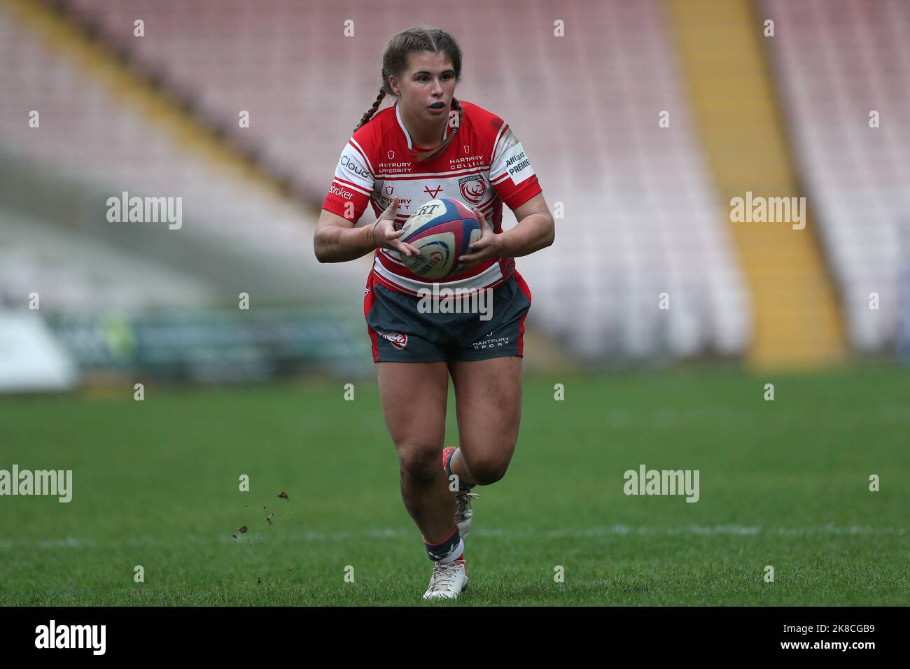 Darlington, Regno Unito. 22nd ottobre 2022Gloucester Sophie Bridger di Hartpury durante la partita di Allianz Cup tra DMP Durham Sharks e Gloucester Hartpury alla Northern Echo Arena di Darlington sabato 22nd ottobre 2022. (Credit: Marco Fletcher | NOTIZIE MI) Credit: NOTIZIE MI & Sport /Alamy Live News Foto Stock