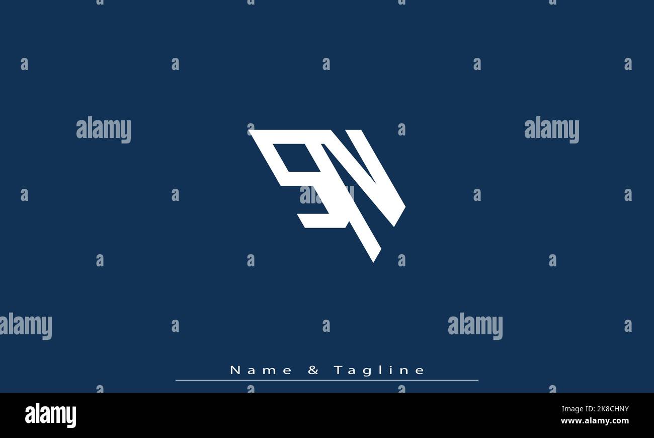 Lettere alfabetiche iniziali logo monogramma SN , NS Illustrazione Vettoriale