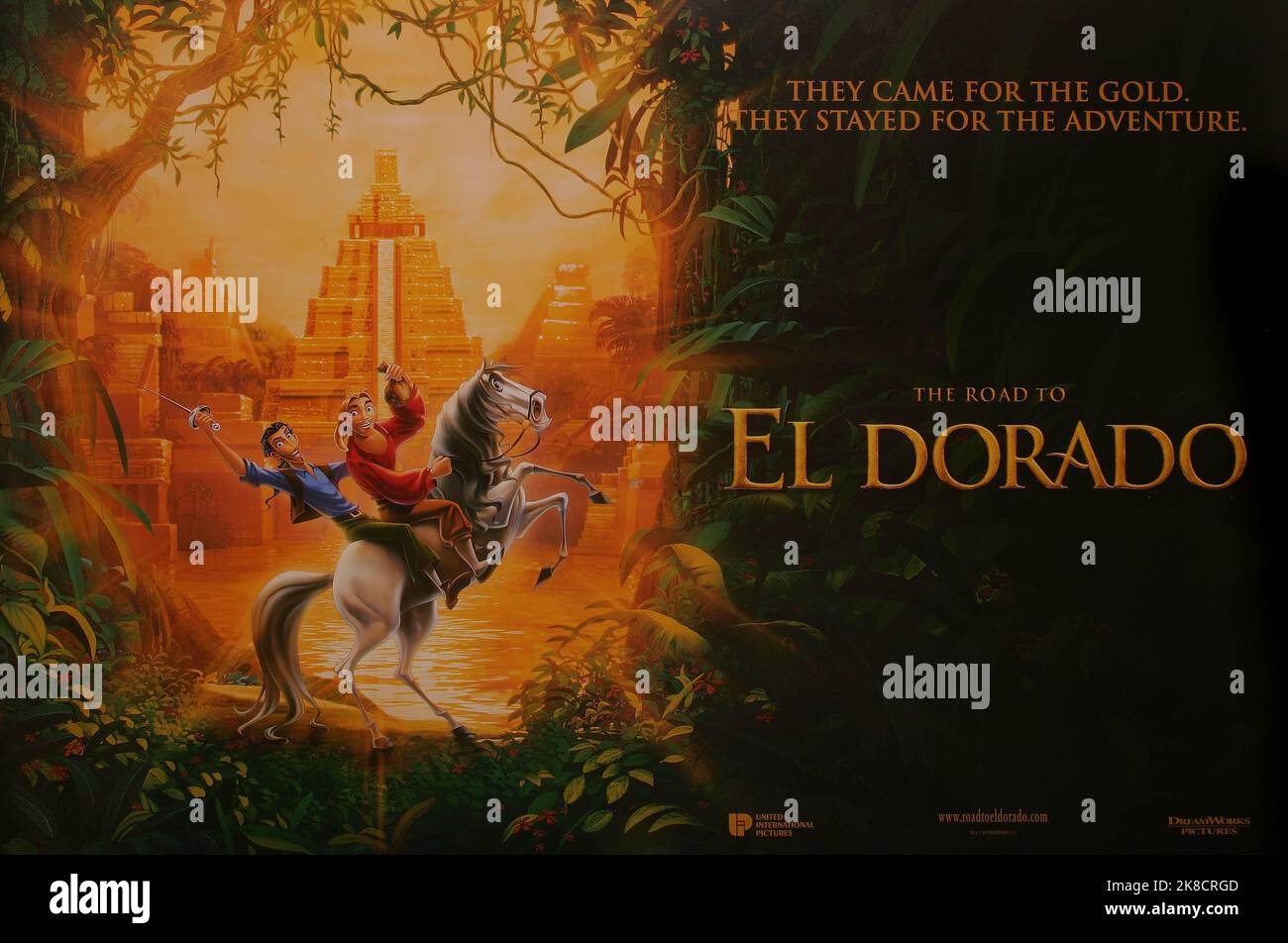 Film Poster Film: La strada per El Dorado (2000) regista: Bibo Bergeron & Will Finn 31 marzo 2000 **AVVERTENZA** questa fotografia è esclusivamente per uso editoriale ed è copyright di DREAMWORKS e/o del fotografo assegnato dalla Film o dalla Production Company e può essere riprodotta solo da pubblicazioni in concomitanza con la promozione del film di cui sopra. È richiesto un credito obbligatorio a DREAMWORKS. Il fotografo deve essere accreditato anche quando è noto. Nessun uso commerciale può essere concesso senza autorizzazione scritta da parte della Film Company. Foto Stock