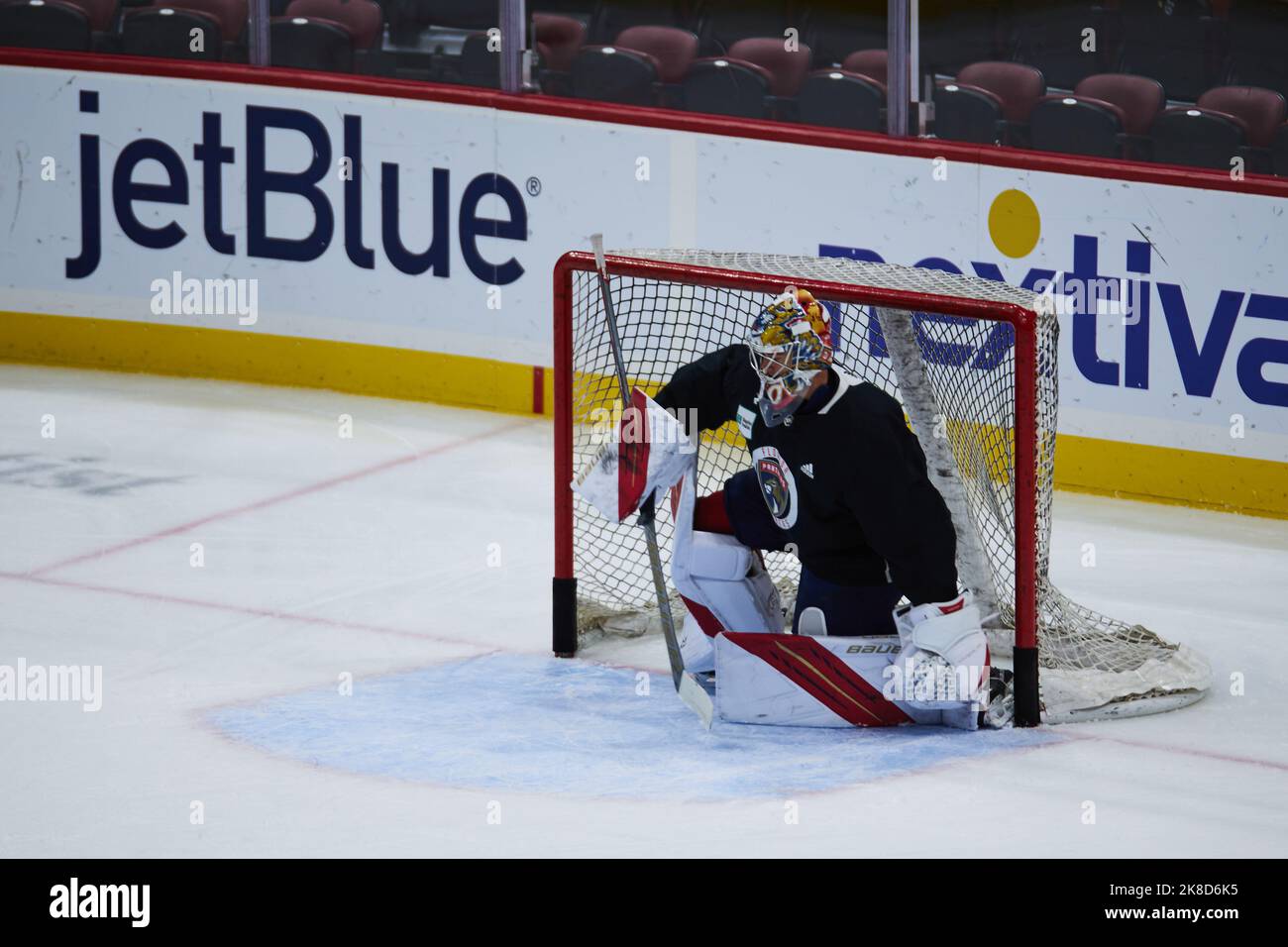 La squadra NHL dei Florida Panthers apre la nuova stagione 2022-23 durante l'allenamento a casa presso la FLA Live Arena di Sunrise, Florida, USA Foto Stock