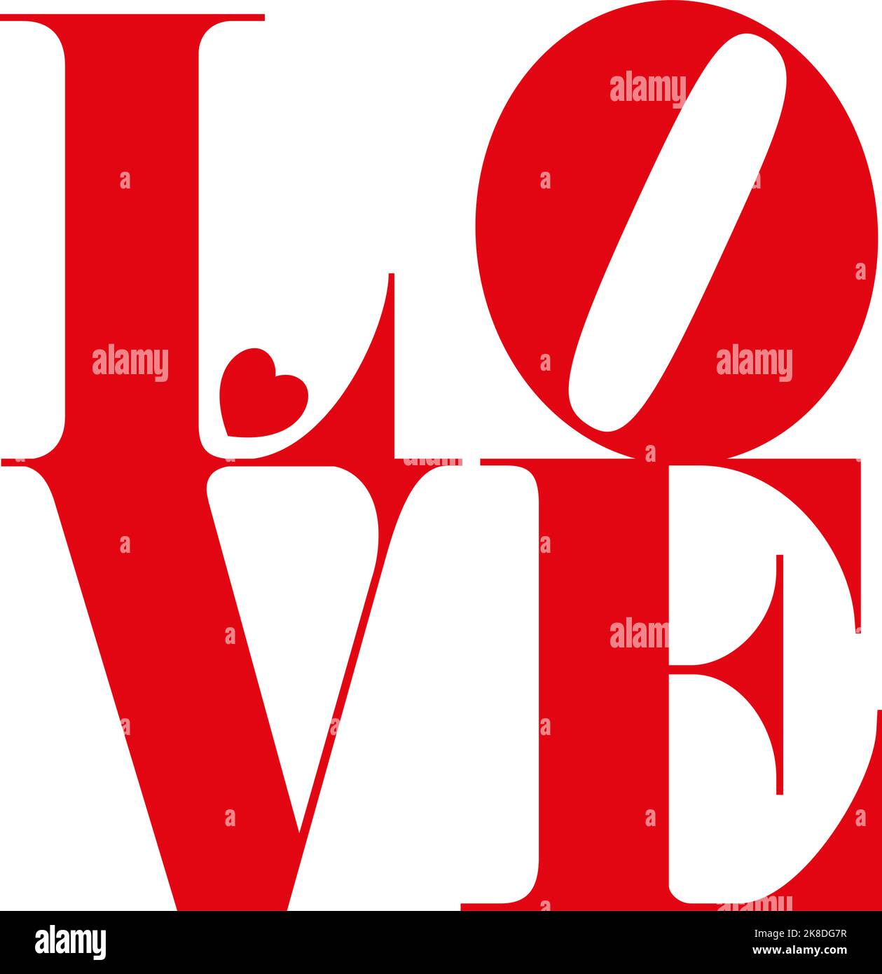 Love Text Design Vector Illustrazione Vettoriale