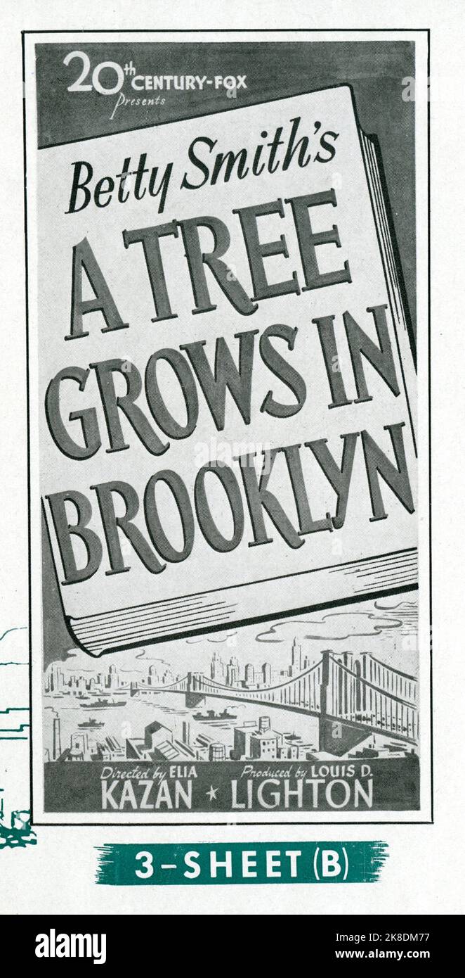 DOROTHY McGuire JOAN BLONDLL JAMES DUNN LLOYD NOLAN PEGGY ANN GARNER e TED DONALDSON in A TREE GROWES IN BROOKLYN 1945 regista ELIA KAZAN romanzo Betty Smith musica Alfred Newman produttore Louis D. lighton Twentieth Century Fox Foto Stock