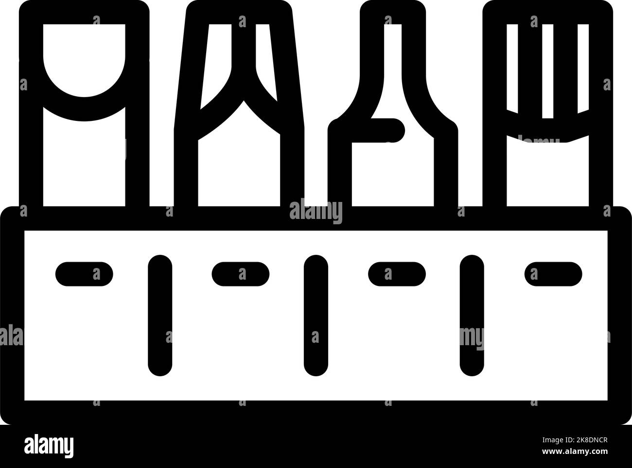 illustrazione vettoriale dell'icona della linea del supporto della punta da trapano Illustrazione Vettoriale