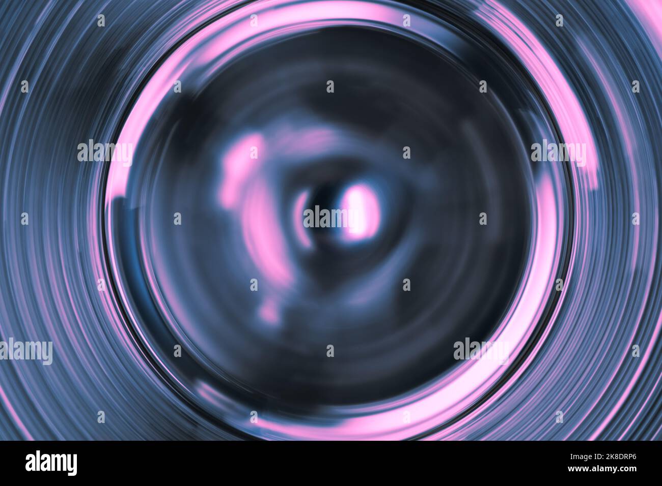 Astratto rosa e viola cerchio luci sentieri Foto Stock