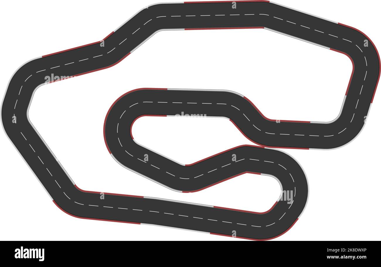 Icona mappa Racetrack vettore cartoon. Gara di auto. Strada Illustrazione Vettoriale