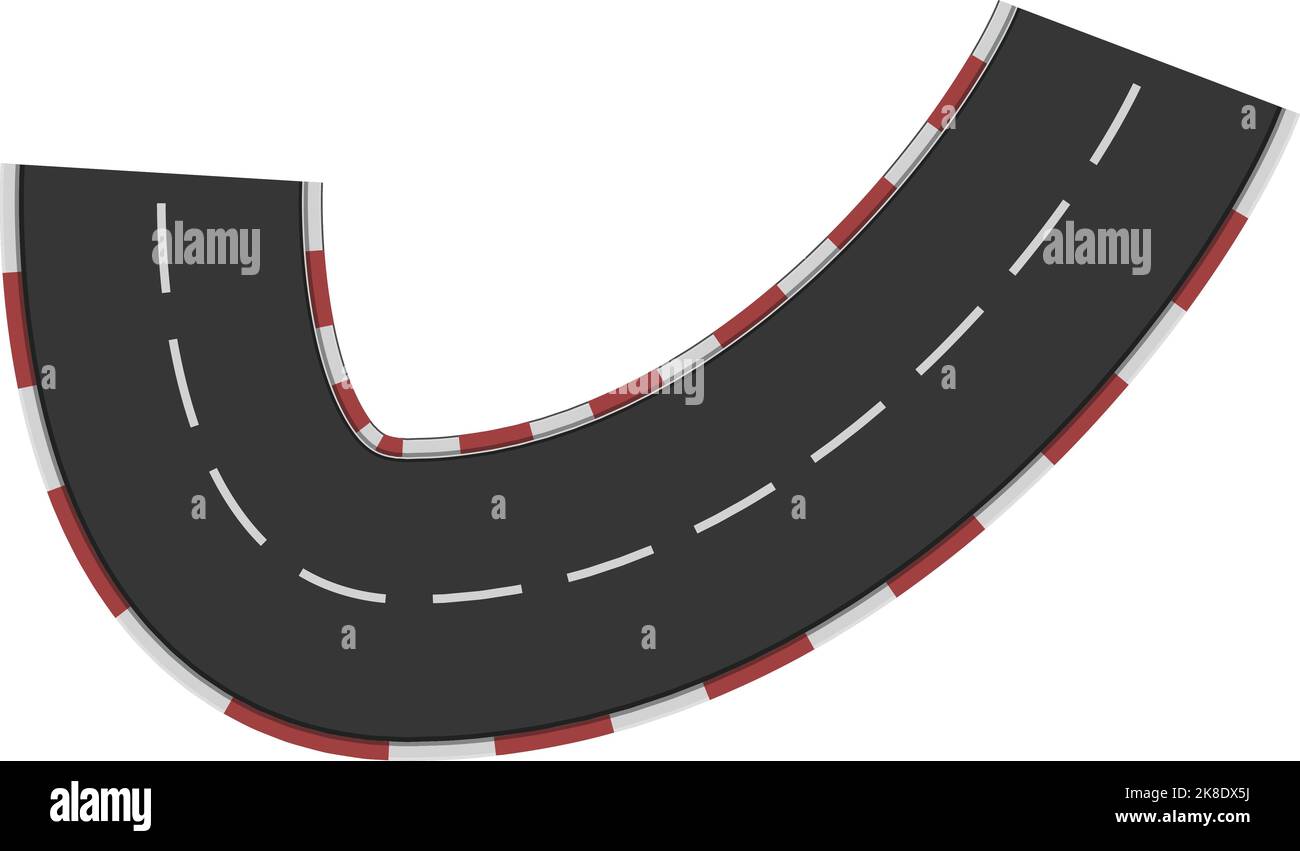 Un vettore cartoon icona della pista. Gara di auto. Formula stradale Illustrazione Vettoriale