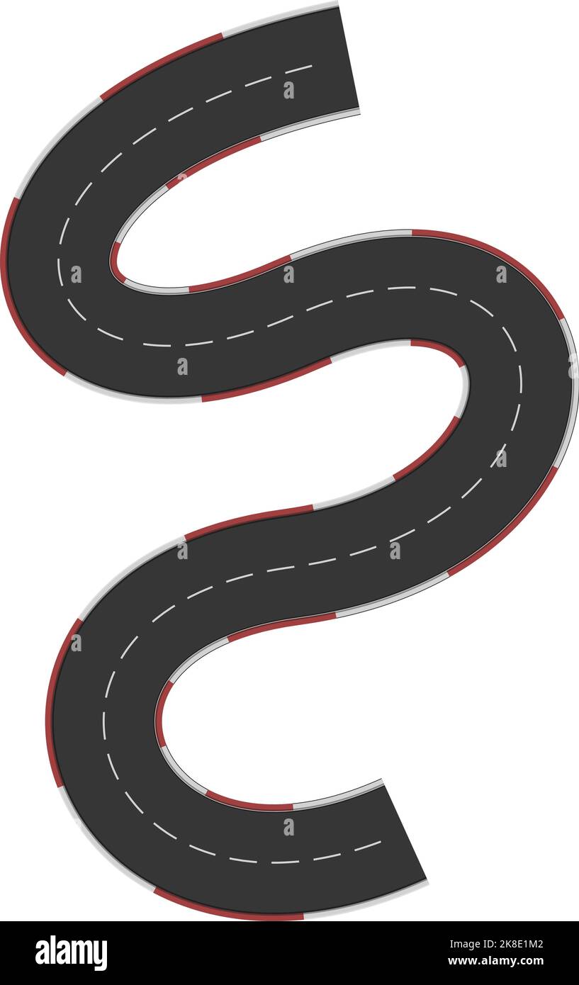 Icona circuito Racetrack vettore cartoon. Gara di auto. Formula stradale Illustrazione Vettoriale