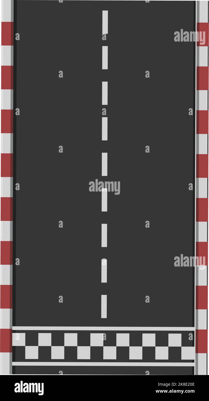 Icona autodromo vettore cartoni animati. Gara di circuito. Formula stradale Illustrazione Vettoriale