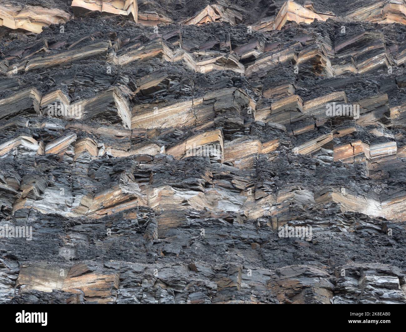 Formazioni rocciose a Kimmeridge Bay, dorset Foto Stock