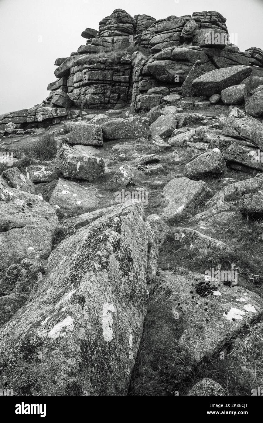 Un mucchio di vecchie rocce Foto Stock