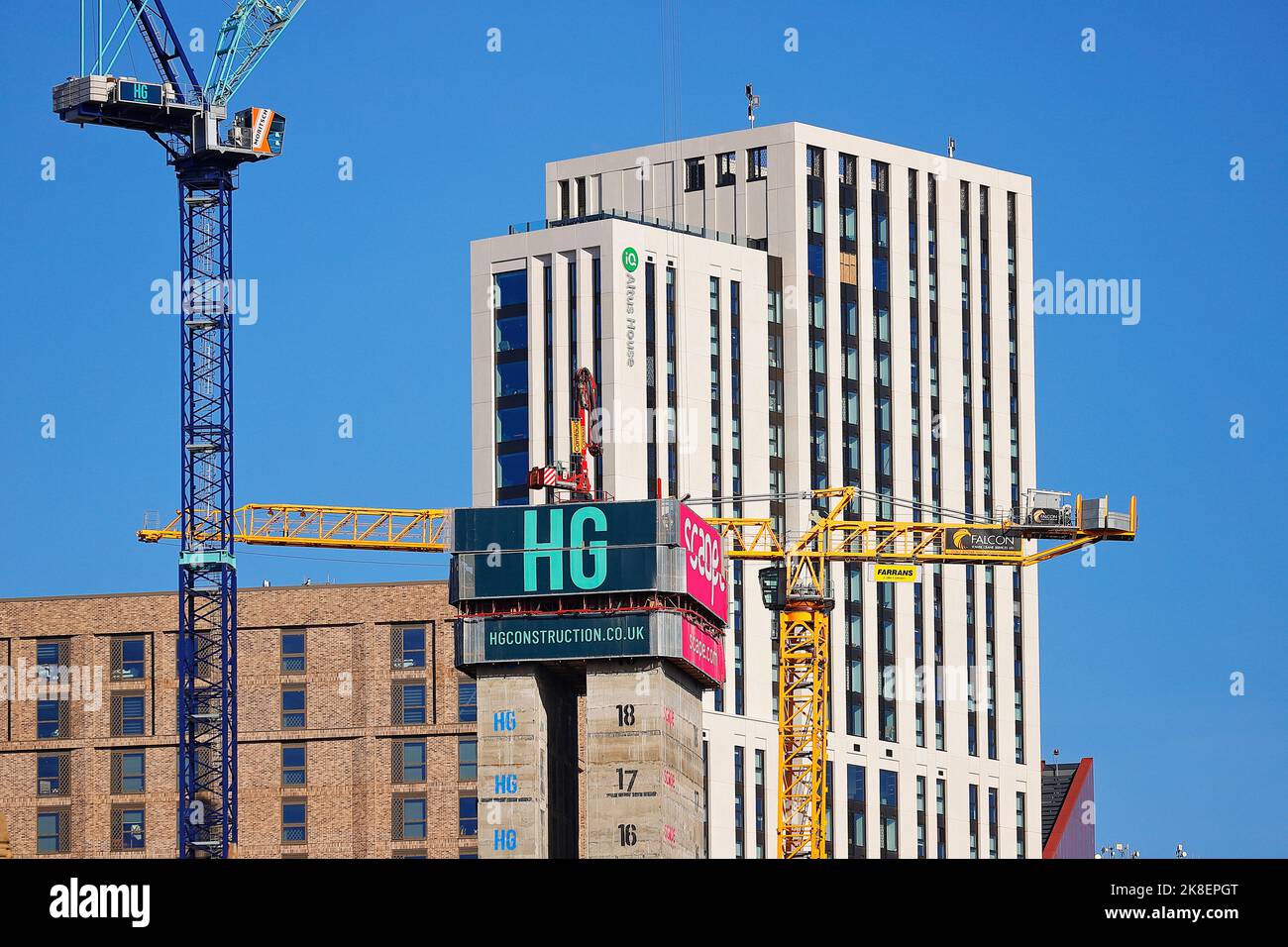 Costruzione di 44 Merrion Street da HG Construction nel centro di Leeds, West Yorkshire, Regno Unito Foto Stock