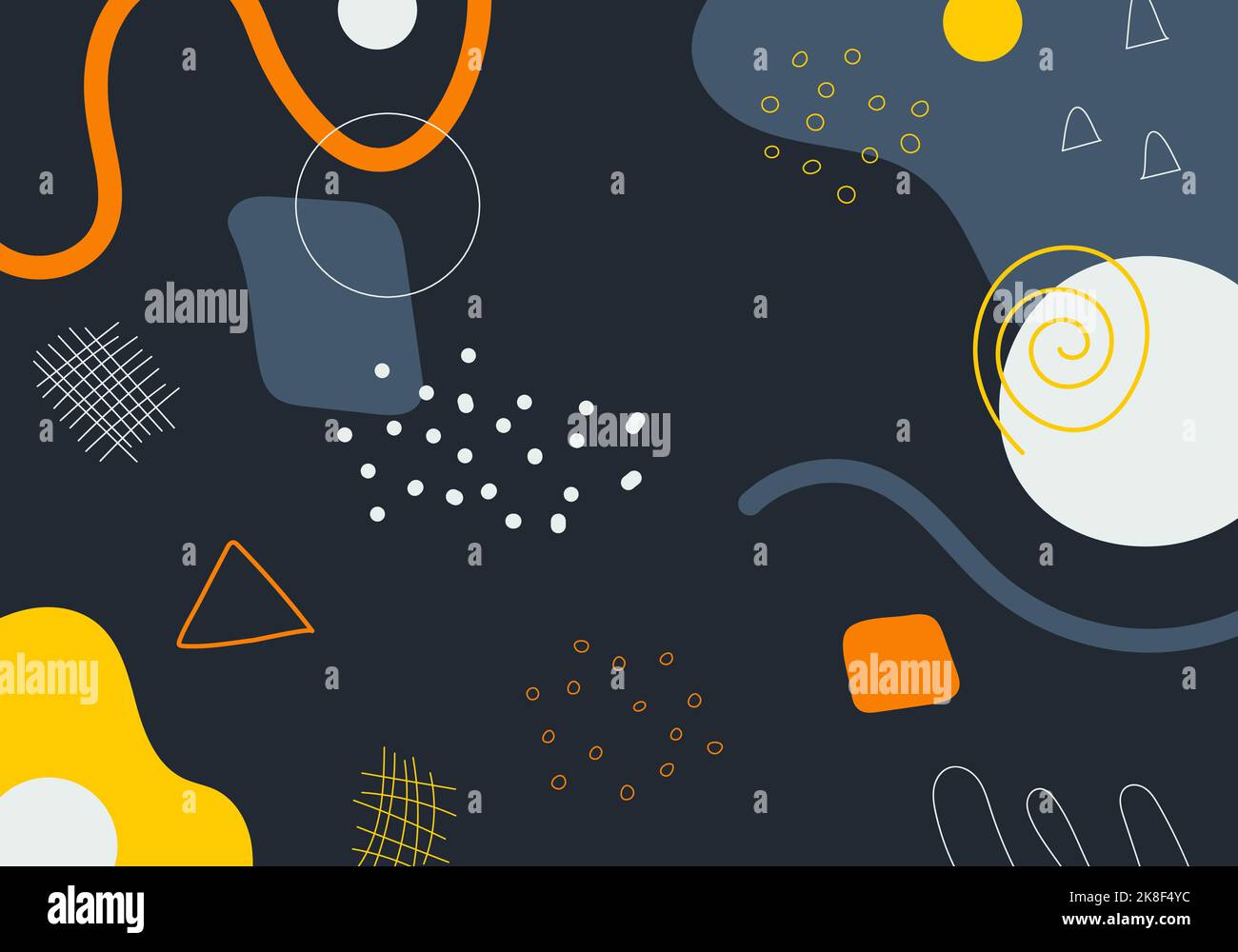 Disegno astratto colorato doodle modello di illustrazione dei capretti. Sovrapposizione di sfondo decorativo design. Illustrazione Illustrazione Vettoriale