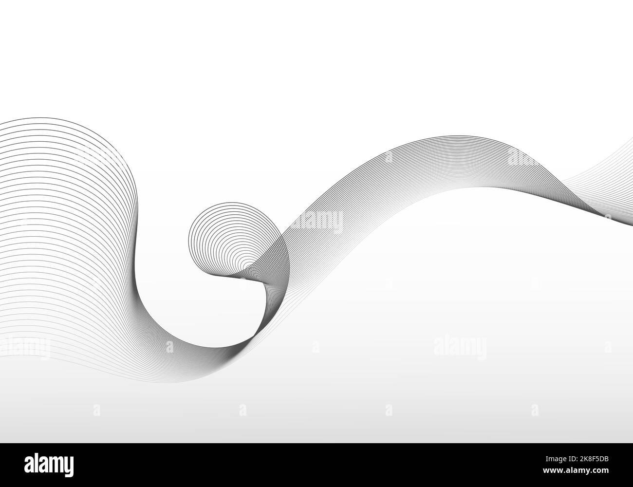 Linee astratte design swirl motivo ondulato decorativo opera d'arte. Sovrapposizione di sfondo decorativo design. Vettore Illustrazione Vettoriale