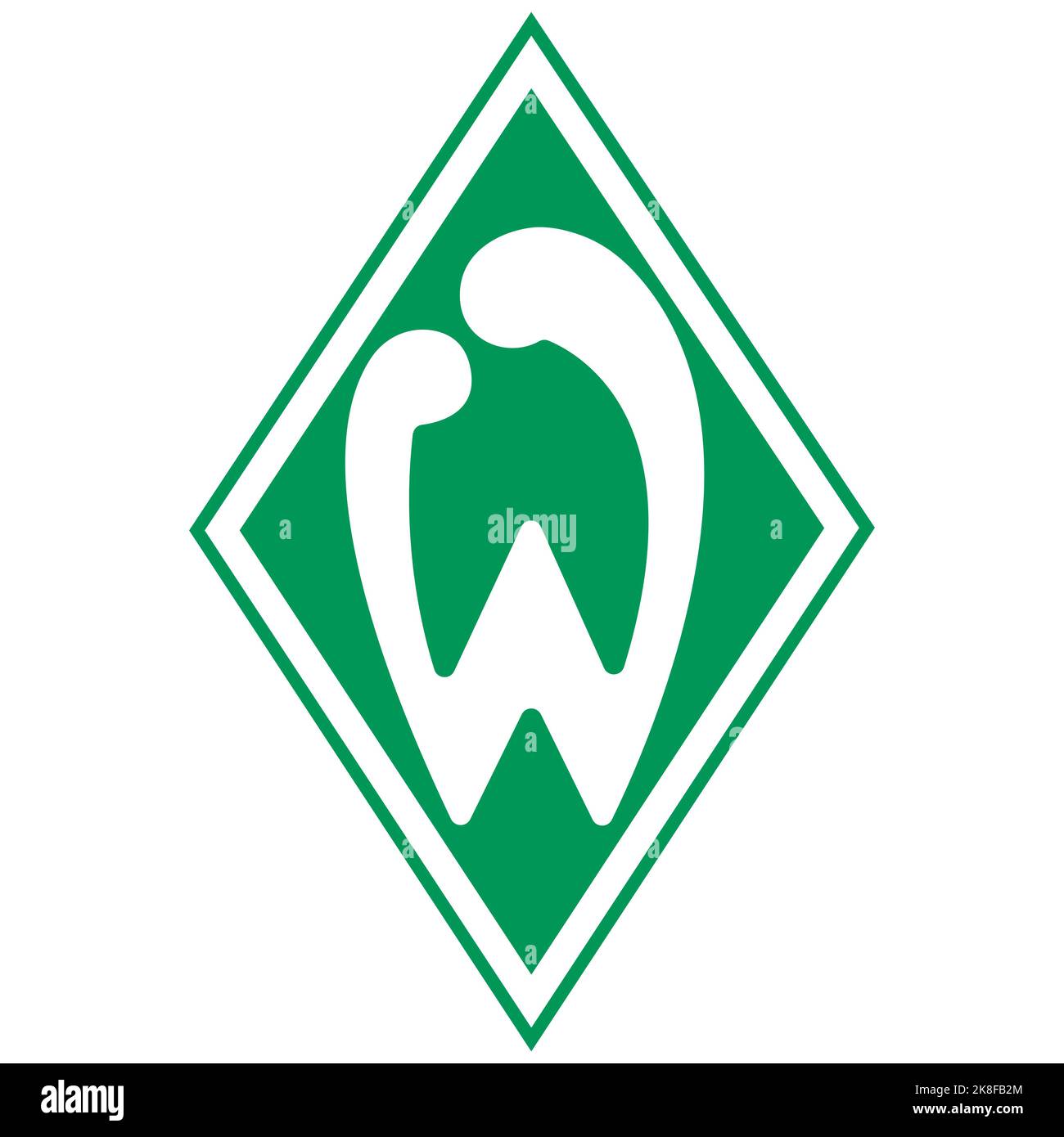 Francoforte sul meno, Germania - 10.23.2022 Logo della squadra di calcio tedesca Werder Bremen. Immagine vettoriale Illustrazione Vettoriale