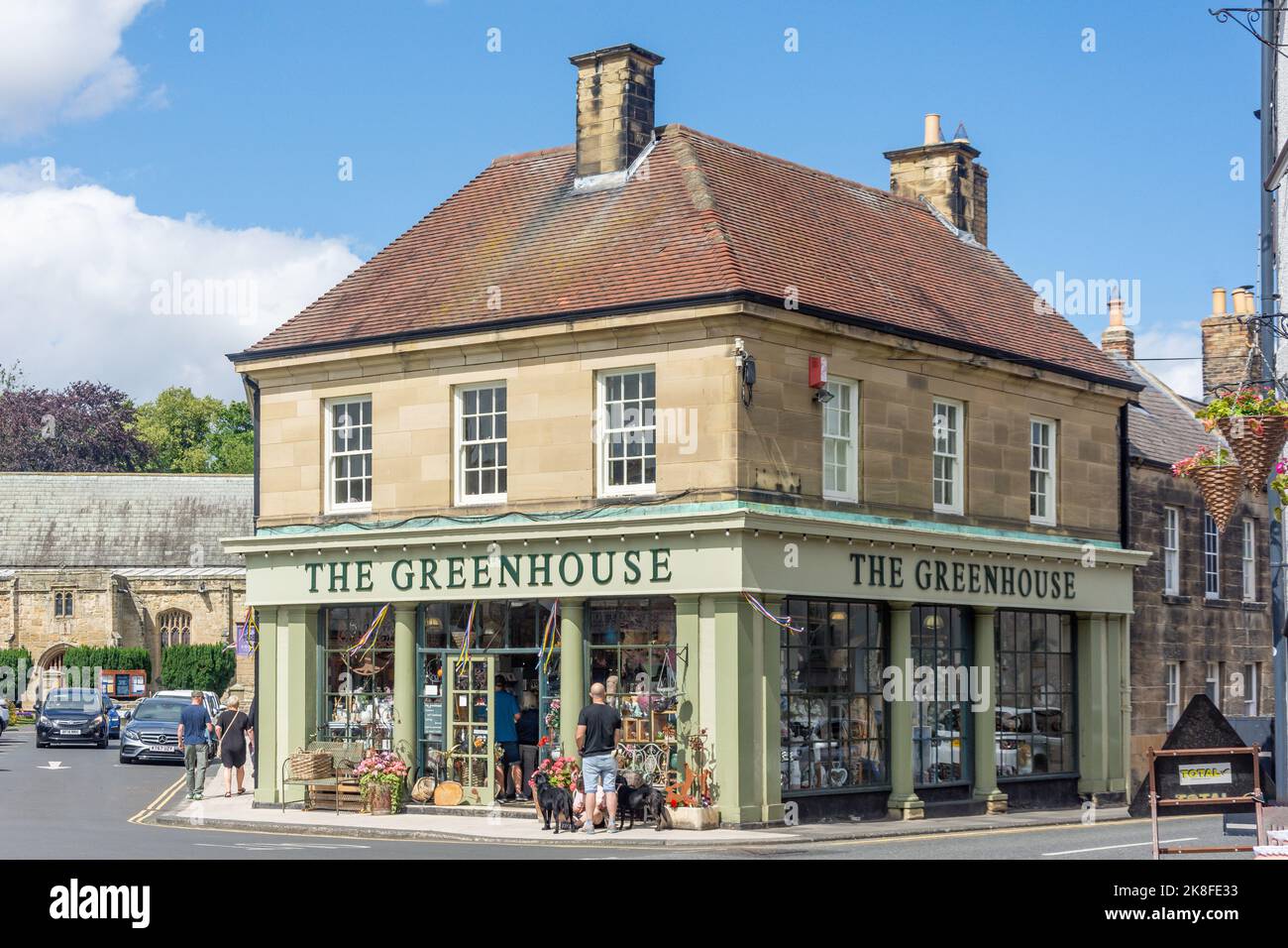 Il negozio di articoli da regalo Greenhouse, Dial Place, Warkworth, Northumberland, Inghilterra, Regno Unito Foto Stock