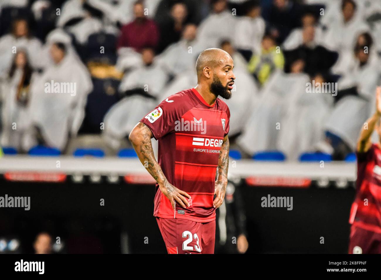 MADRID, SPAGNA - 22 OTTOBRE: Marcao di Siviglia CF durante la partita tra Real Madrid CF e Sevilla CF di la Liga Santander il 22 ottobre 2022 a Santiago Bernabeu di Madrid, Spagna. (Foto di Samuel Carreño/PxImages) Foto Stock