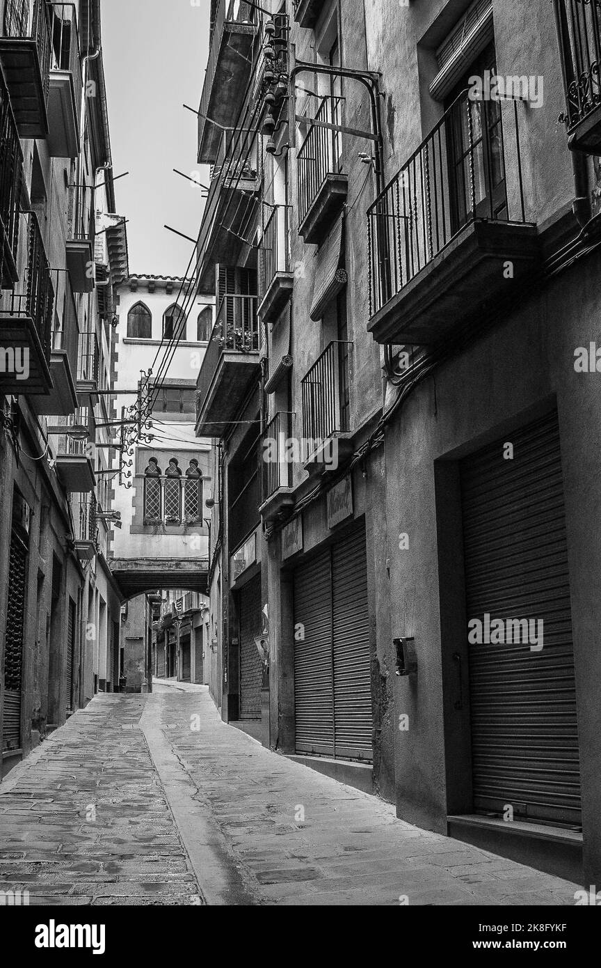 Borgo medievale di Cardona, provincia di Barcellona, Catalogna, Spagna, famoso per la sua montagna di sale. Foto Stock