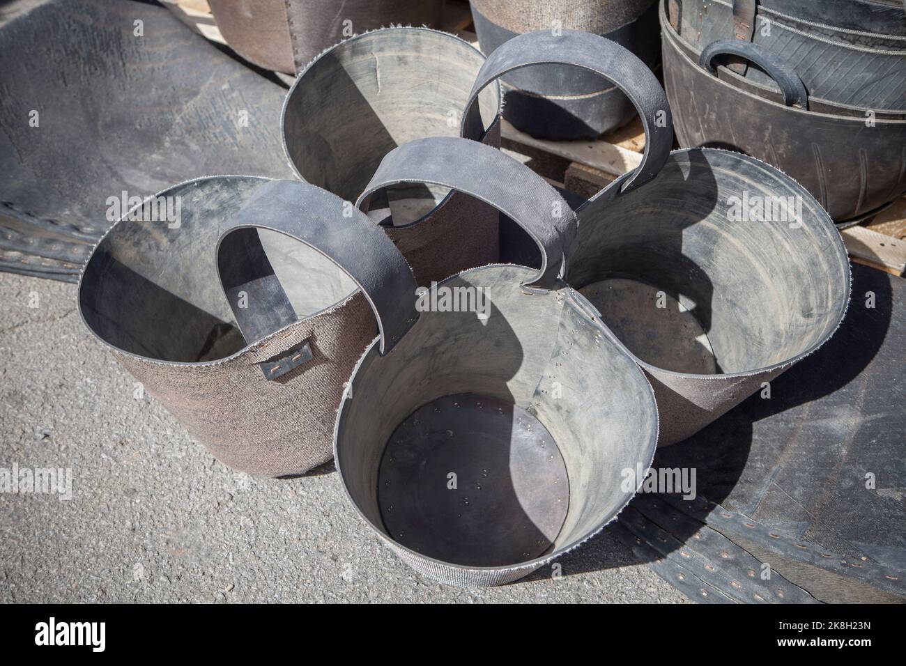 Spagnolo pack selle o aguaderas. Vendita articoli Saddlecraft Foto Stock